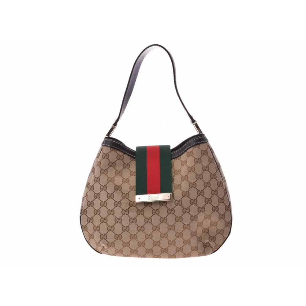 Gucci Web Hobo bag GG monogram web strap Brown